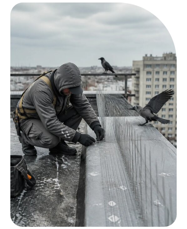 Защита от ворон под ключ в Ефремах по цене от 5123 р. | Сенат-Фрм
